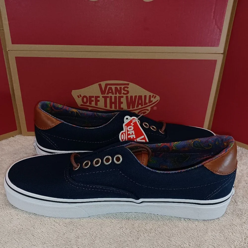 Vans Men's 7/Women's 8.5 Era 59 C&L Dress Blues/Paisley VN000UC6DCU